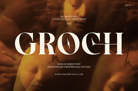 Groch Elegant Serif Font, a Serif Font by Graphicxell