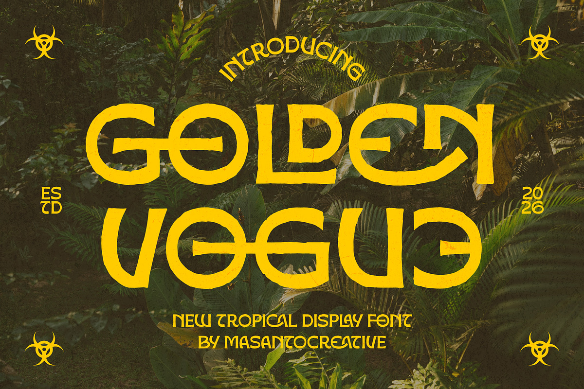 Golden Vogue – Display Font, a Sans Serif Font by kangfont Studio (Photo 1 of 11)