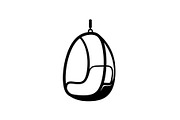 Hanging Egg Chair Silhouette Bundle, an Illustration by Designer_Momina (Thumbnail 21 of 51)