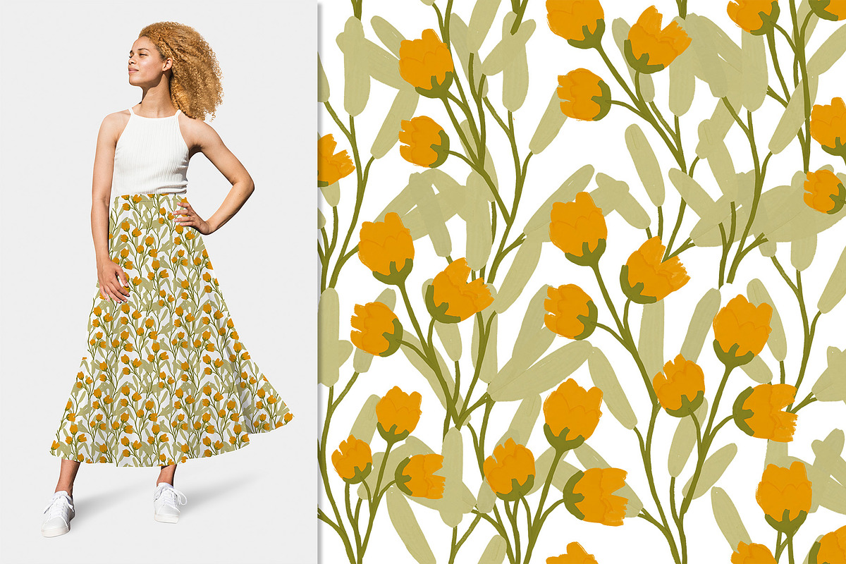 Summer Fruits Flowers Seamless Patte, a Pattern Graphic by KomannaArt (Photo 5 of 11)