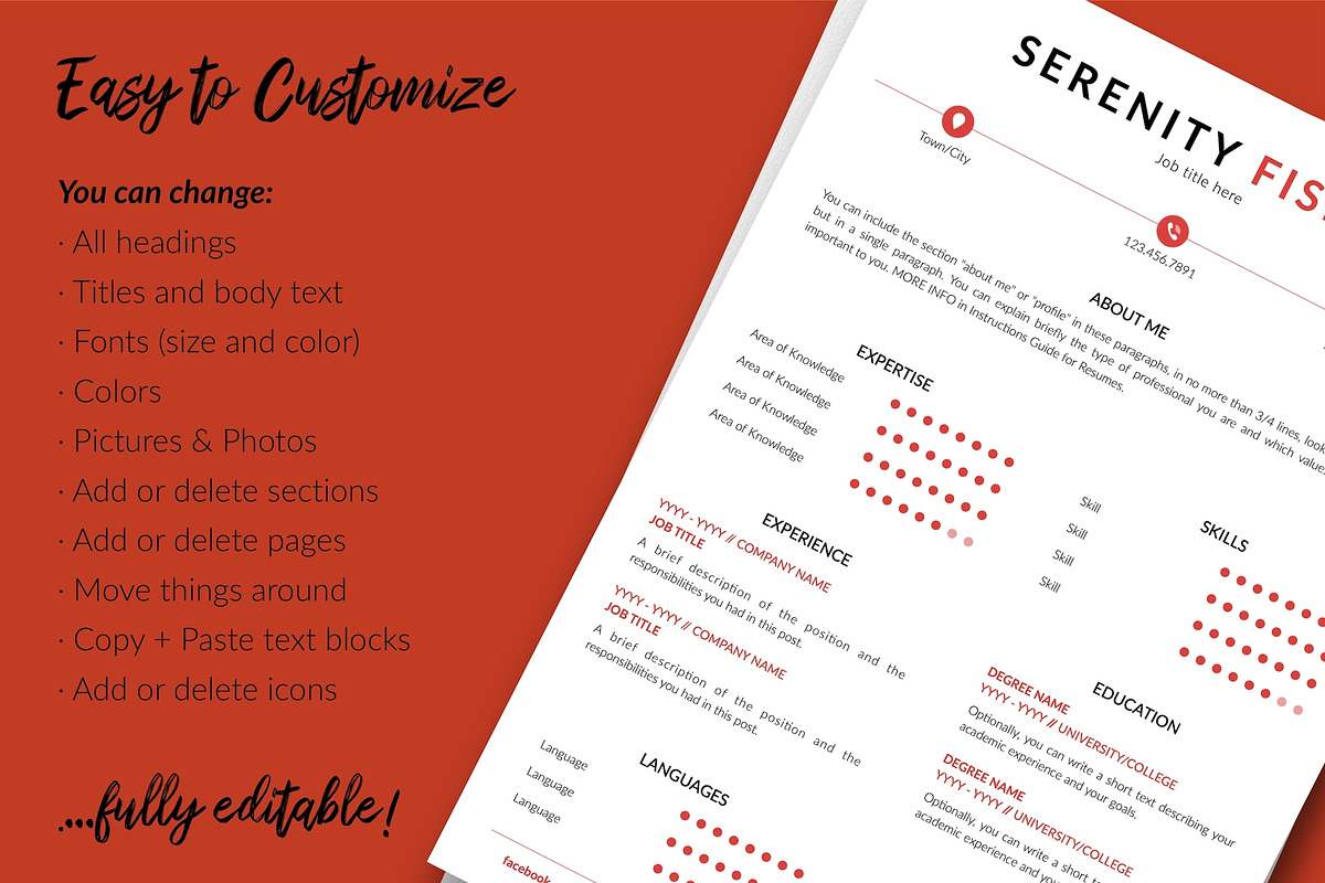 Modern Resume Bundle / CV - Serenity, a Resume Template by Templates Design Co. (Photo 13 of 17)
