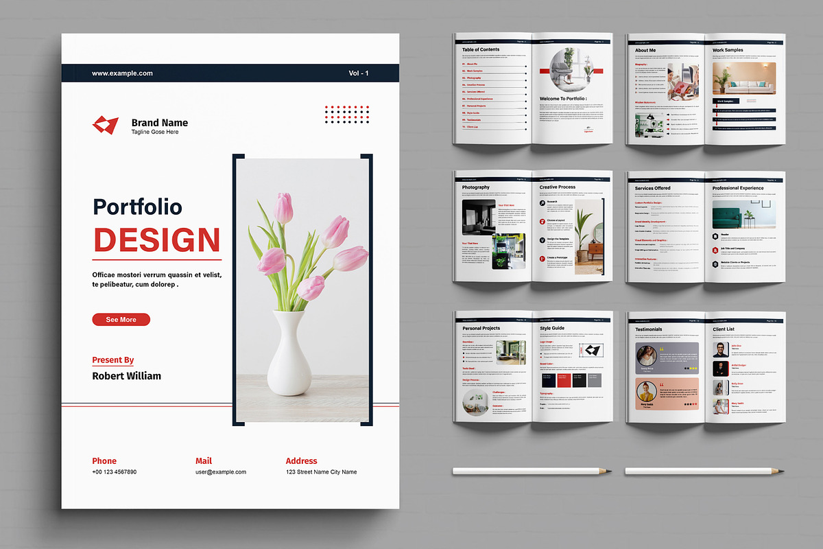 Minimal Portfolio Design Layout, a Magazine Template by MightyDesign (Photo 1 of 6)