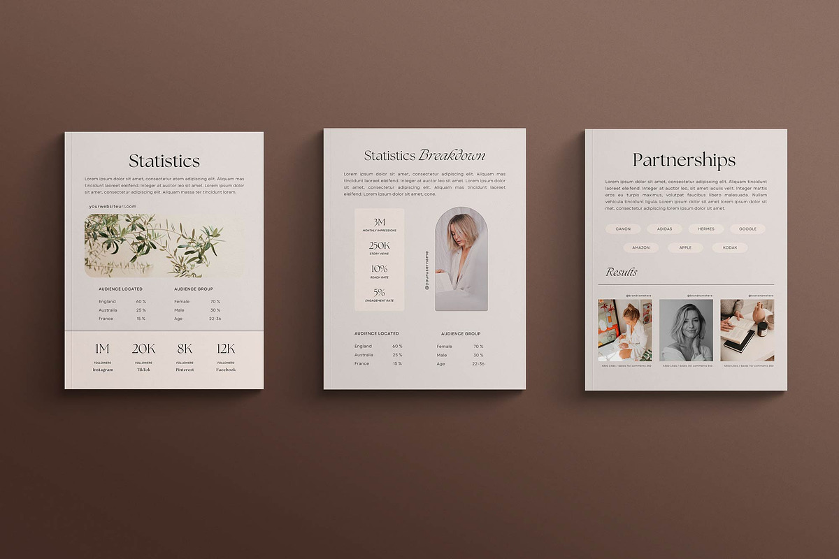Media Kit Canva Template | EARTHY, a Print Template by Sierra Creative Studio (Photo 4 of 10)