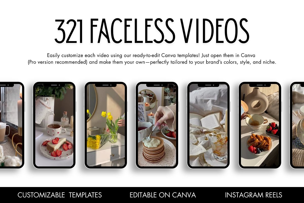 321 Faceless Reels Stock Videos, a Templates & Theme by wekreatif (Photo 1 of 4)