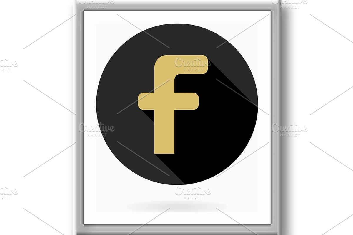 Golden Vector Flat Icon With Letter, an Outline Icon by FineArtStudio (Photo 3 of 3)