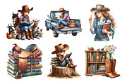 Western Cowgirl Book Clipart, an Illustration by Daily.Designs (Thumbnail 5 of 5)