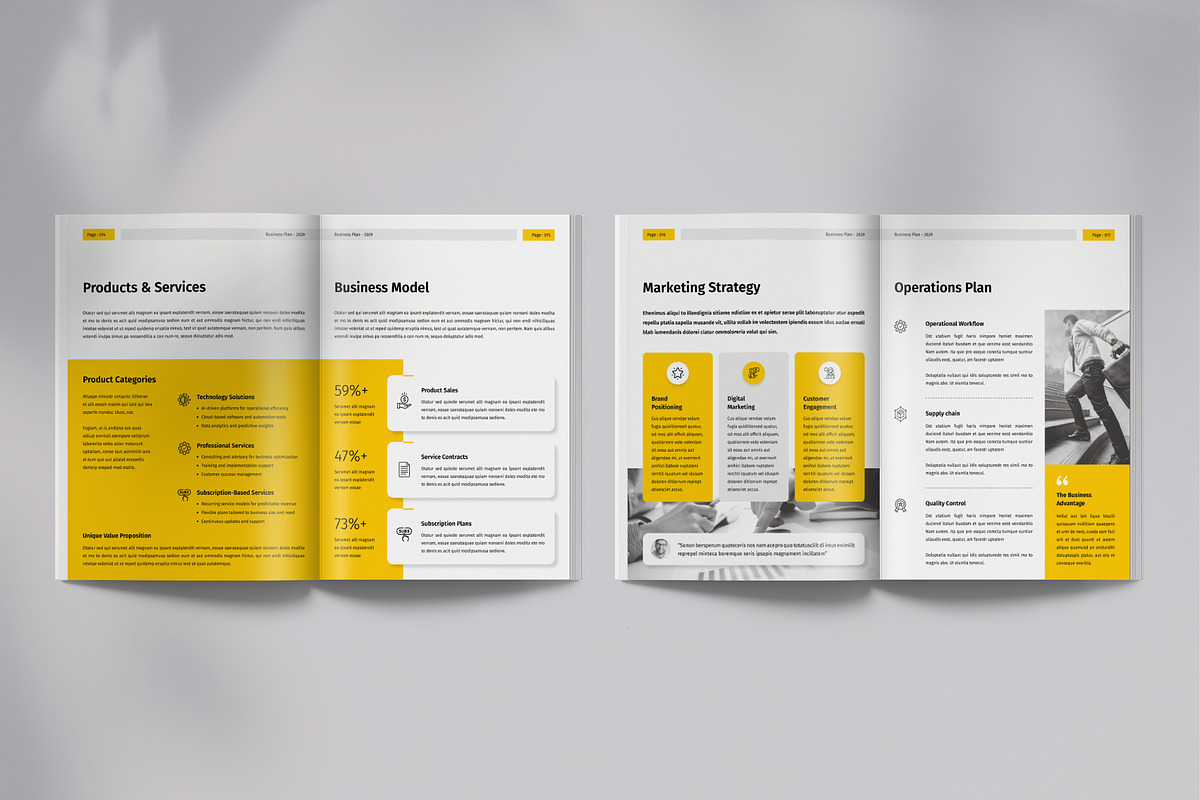 Business Plan | Canva & InDesign, a Brochure Template by Orcshape Studio (Photo 8 of 12)