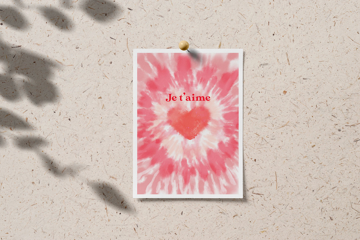 Tie-Dye Valentine's Day Card, a Pattern Graphic by The Gypsy Goddess (Photo 5 of 8)