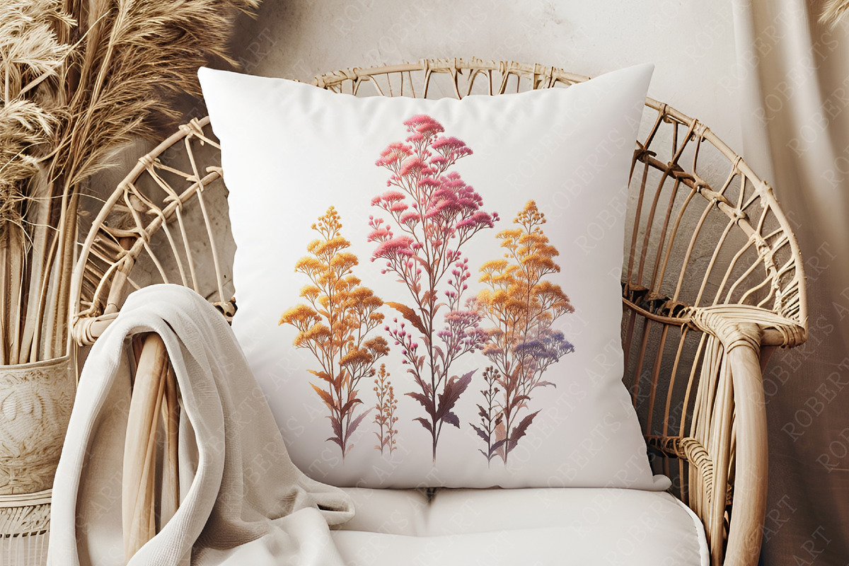 Ironweed Flower Watercolor Clipart, an Illustration by RobertsArt (Photo 4 of 8)