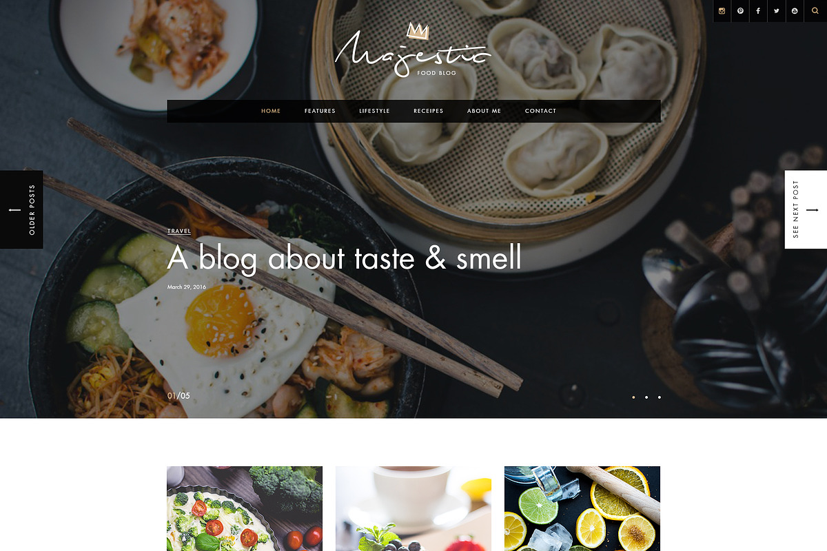 Majestic-Premium Personal Blog PSD, a Websites & App Template by Milo Studio (Photo 4 of 18)