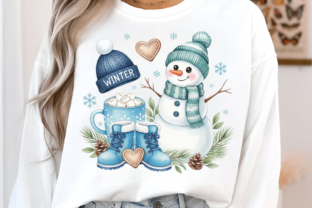 Funny Cute Snowman Png Christmas PNG, an Illustration by Libby Wishes (Photo 6 of 7)