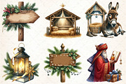 Christmas, Nativity, Clipart, an Illustration by DreamCafeArt (Thumbnail 3 of 7)