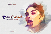 Brush Gradient - Photoshop Action, an Action Add-On by Modaldesain (Thumbnail 1 of 2)