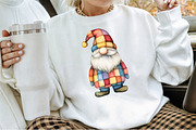 Christmas Patchwork Gnome Clipart, an Illustration by Sublimation Artist (Thumbnail 4 of 6)