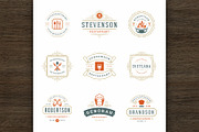 36 Restaurant Logos and Badges, a Branding & Logo Template by Vasya Kobelev (Thumbnail 6 of 15)