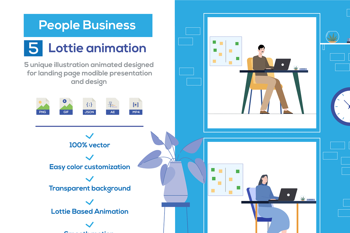 People Business Lottie Animations, a Templates & Theme by lottie pro (Photo 1 of 7)