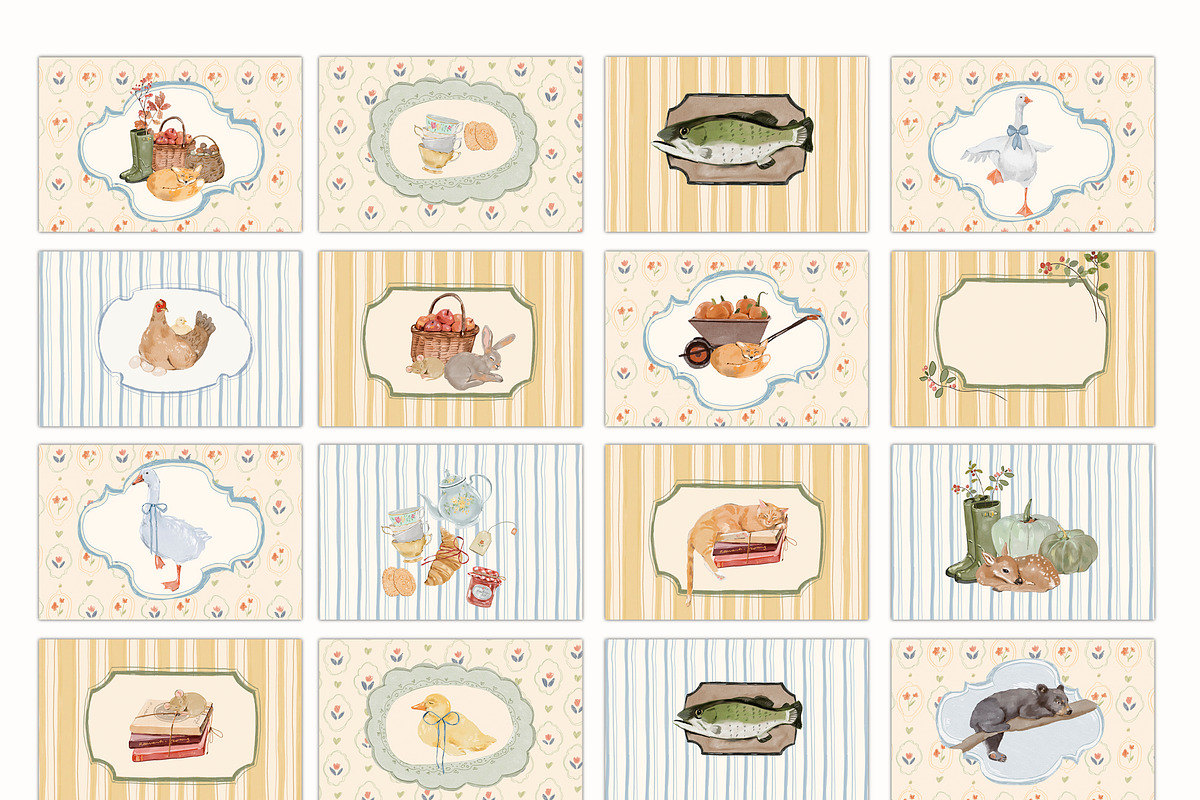 Cottage Core Nursery Wall Art Prints, a Background Graphic by Artemsky (Photo 6 of 12)