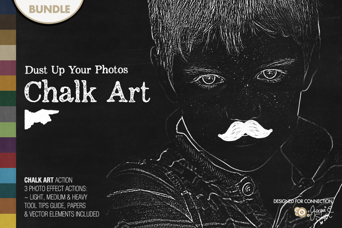 Chalk Art Actions - Bundle, an Action Add-On by WhiteSpace Design Studio
