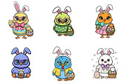 100 Kawaii Easter Chicks Transparent, an Object Graphic by XPERTDESIGNER (Thumbnail 11 of 18)