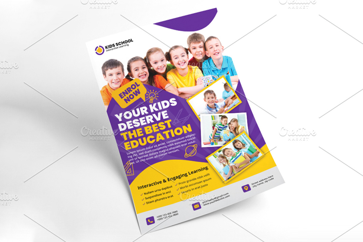 Kids School Education Flyer Template, a Flyer Template by Artonix (Photo 2 of 3)
