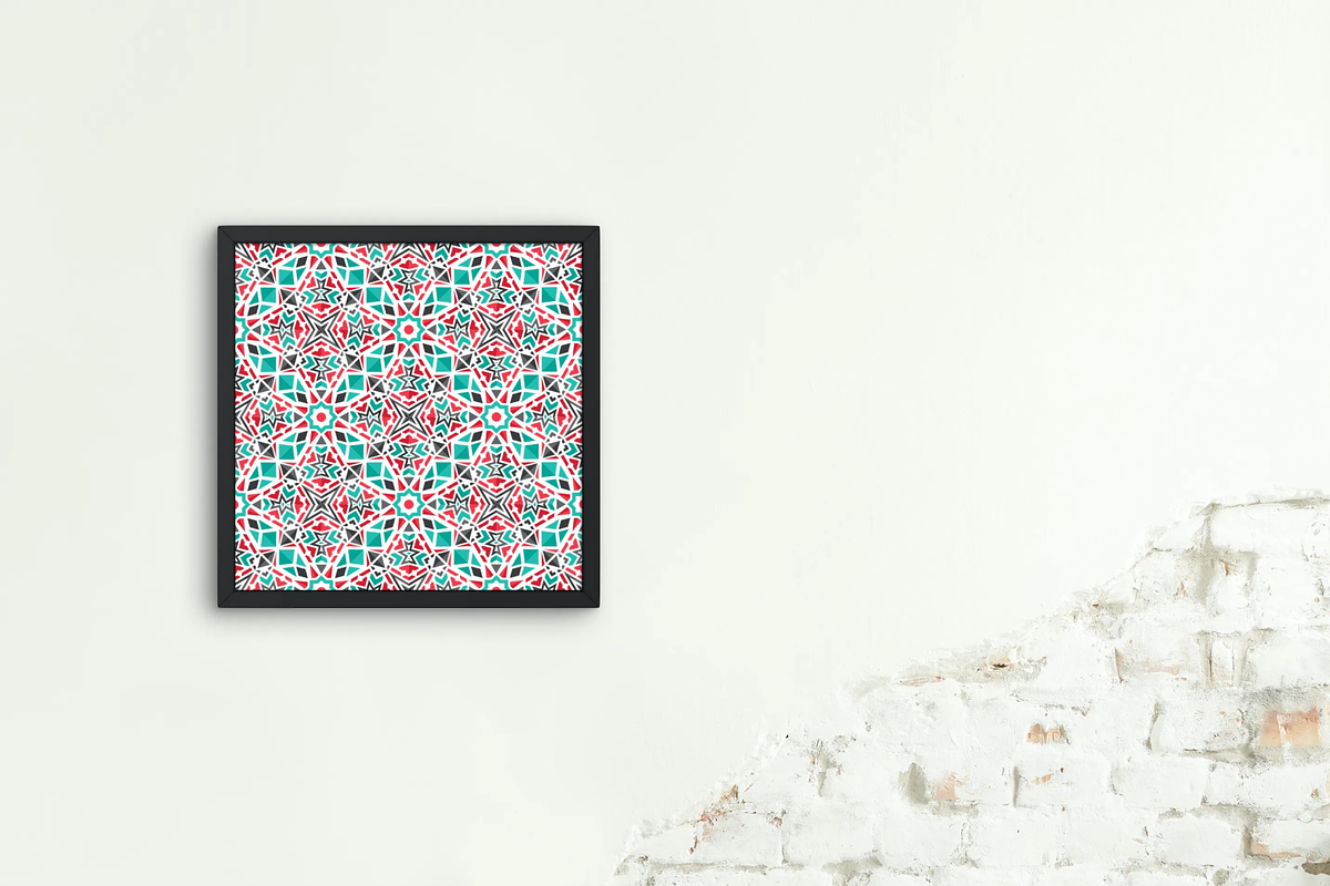 Turquoise Mosaic Patterns Set, a Pattern Graphic by dacascas (Photo 4 of 6)