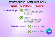 Quilt Alphabet Frame - Canva, a Marketing Template by Adalin Shop (Thumbnail 4 of 4)