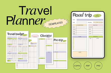Travel planner templates