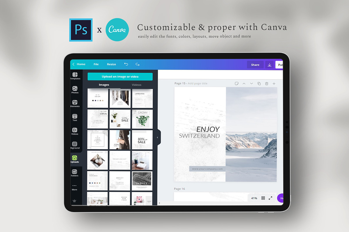 Instagram Puzzle Mist - Canva & PS, a Social Media Template by Eviory (Photo 4 of 11)