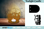 Christmas Scene Tealight Candle, a Decorative Illustration by OTVEY DESIGN (Thumbnail 4 of 13)