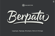 Berpatu - Calligraphy Vintage Font, a Script Font by dexsarharryfonts (Thumbnail 1 of 10)