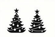 Cozy Holiday Tree Silhouette Designs, an Illustration by Gaye Art (Thumbnail 12 of 21)