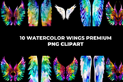 Watercolor Wings Premium PNG, a Decorative Illustration by Graphicspixel (Thumbnail 2 of 4)