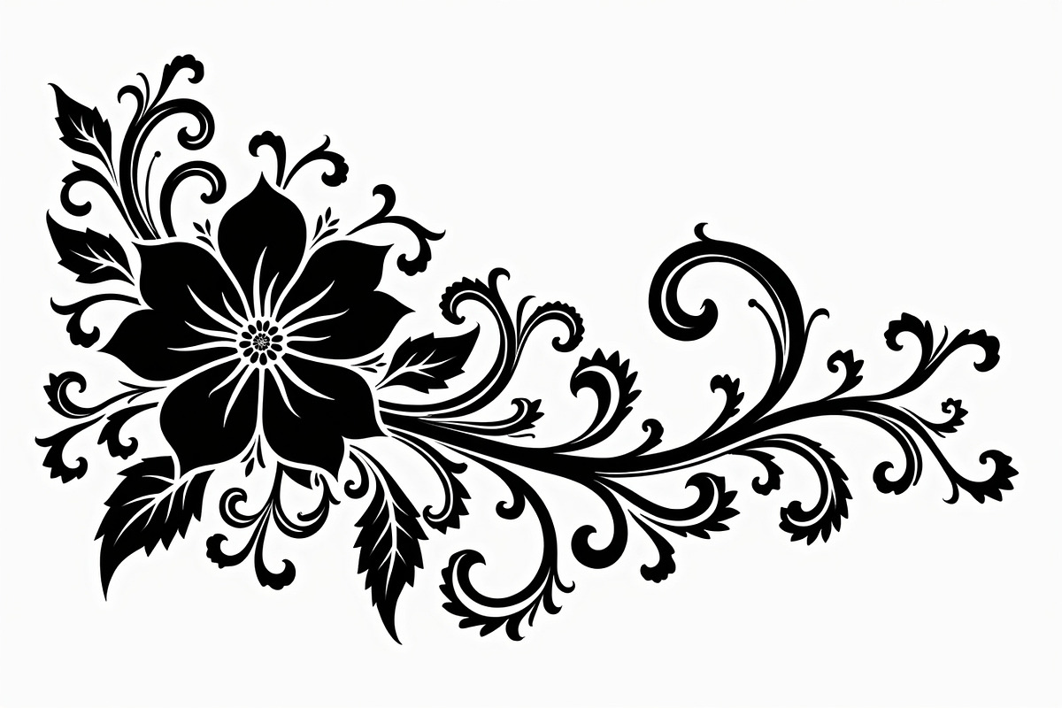 Vintage Flower Silhouette Pack, an Illustration by musafir_fashion (Photo 12 of 21)