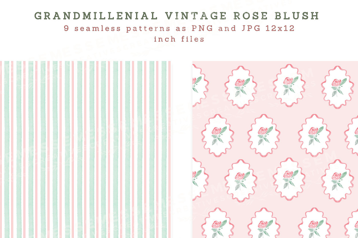 Vintage Grandmillenial Rose Blush, a Seasonal Illustration by Essem Creatives (Photo 4 of 9)