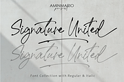Signature United, a Script Font by AMINMARIO (Thumbnail 1 of 8)