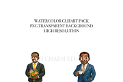 19 Black Classy Man Clipart, a Decorative Illustration by Pati Charm Studio (Thumbnail 4 of 8)