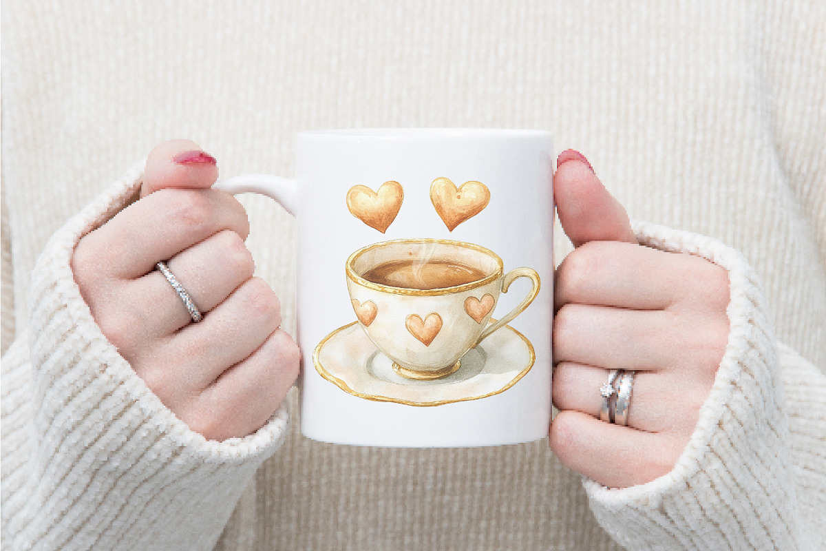 Golden Mother's Day Clipart, an Illustration by Watercolor design (Photo 8 of 10)