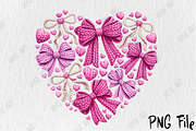 Yarn Crochet Heart Coquette Bow Png, a Seasonal Illustration by Rose Art (Thumbnail 5 of 5)