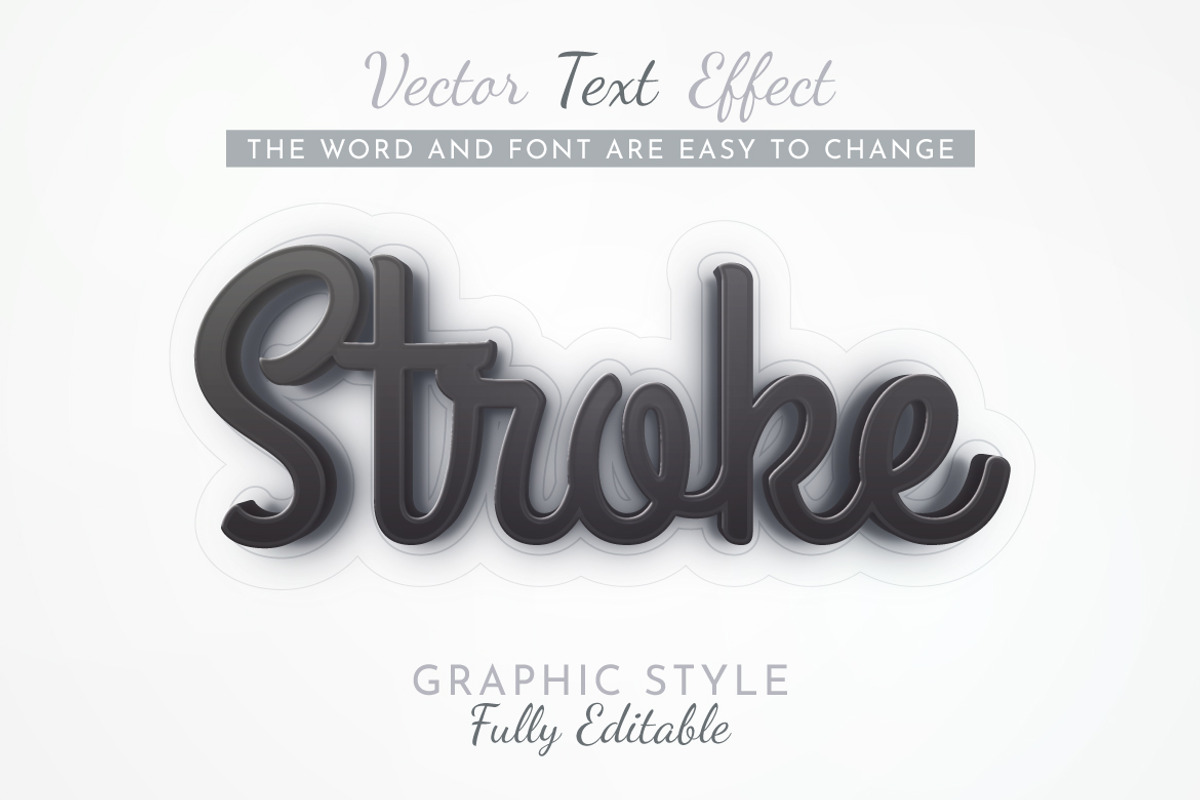 Stroke Black Editable Text Effect, a Layer Style Add-On by rwgusev (Photo 4 of 7)