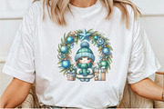 Whimsical Blue Girl Christmas Clipa, a Seasonal Illustration by Rose Art (Thumbnail 3 of 5)