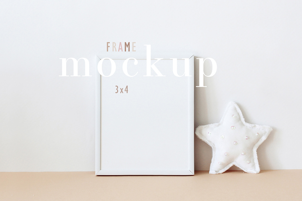 Kids Frame Mockup, Boho Mockup Frame, a Print Template by BirdieFrames (Photo 1 of 3)