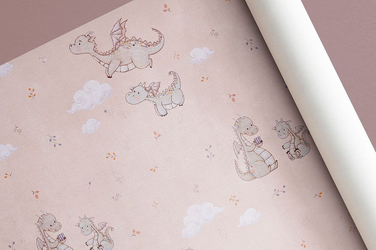 Under Mama's Wings Nursery Pattern, a Pattern Graphic by MouseGrey (Photo 3 of 13)
