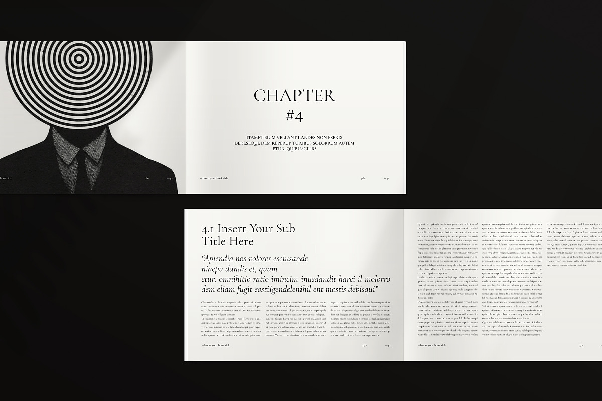 Book Title Layout Landscape Template, a Brochure Template by ArtisanaAura (Photo 17 of 23)