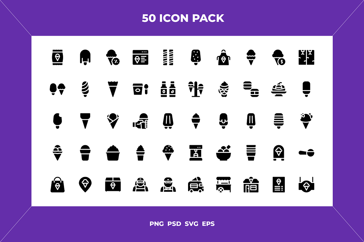 Ice cream shop icons, an Icon by Wencory (Photo 1 of 2)
