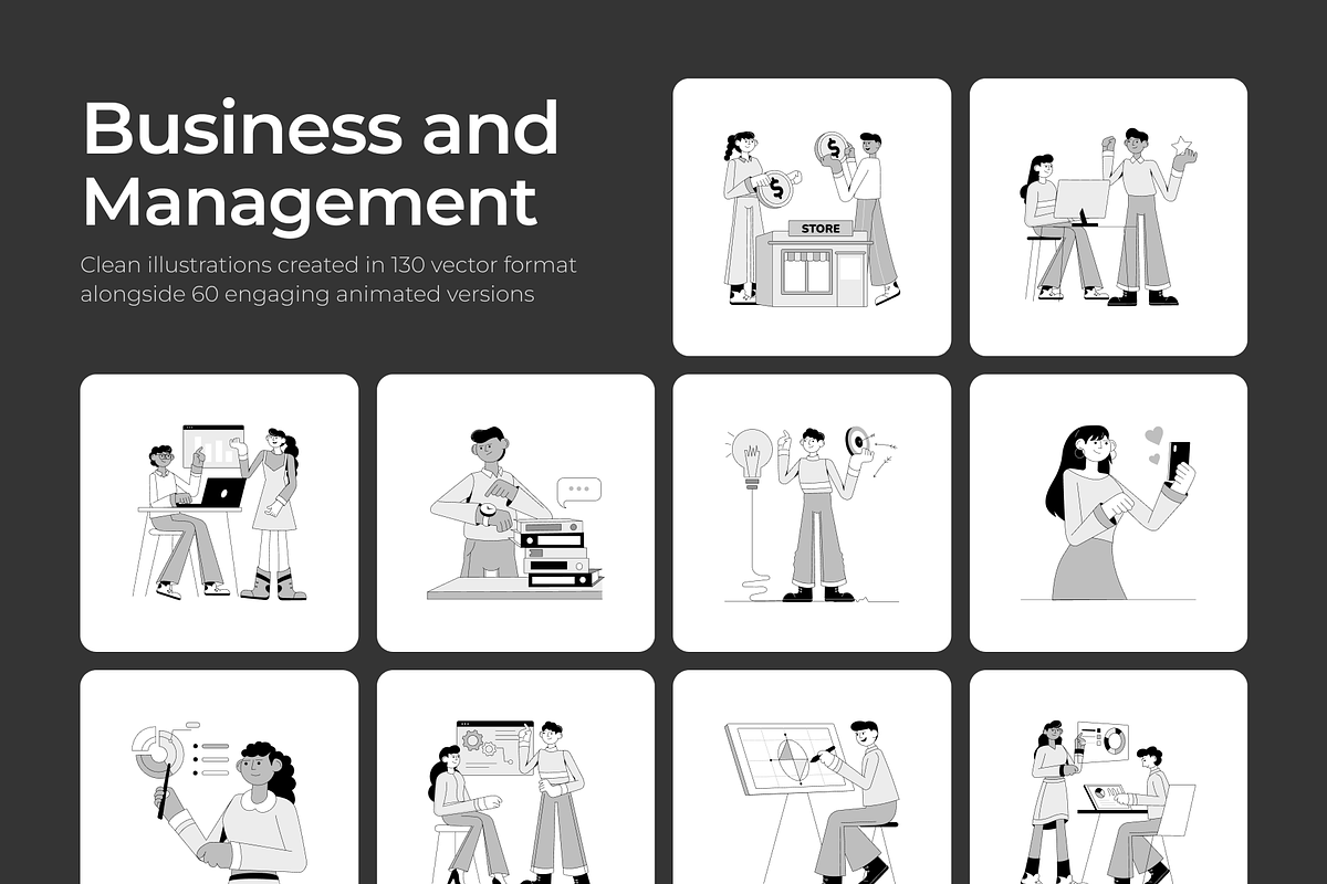 Business & Management Bundle, a Person Illustration by Prosymbols (Photo 1 of 10)