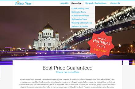 Travel Corporate + eCommerce PSD