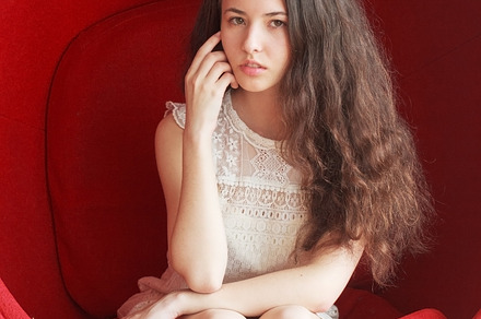 Woman With Curly Hair Stock Photo preview 4