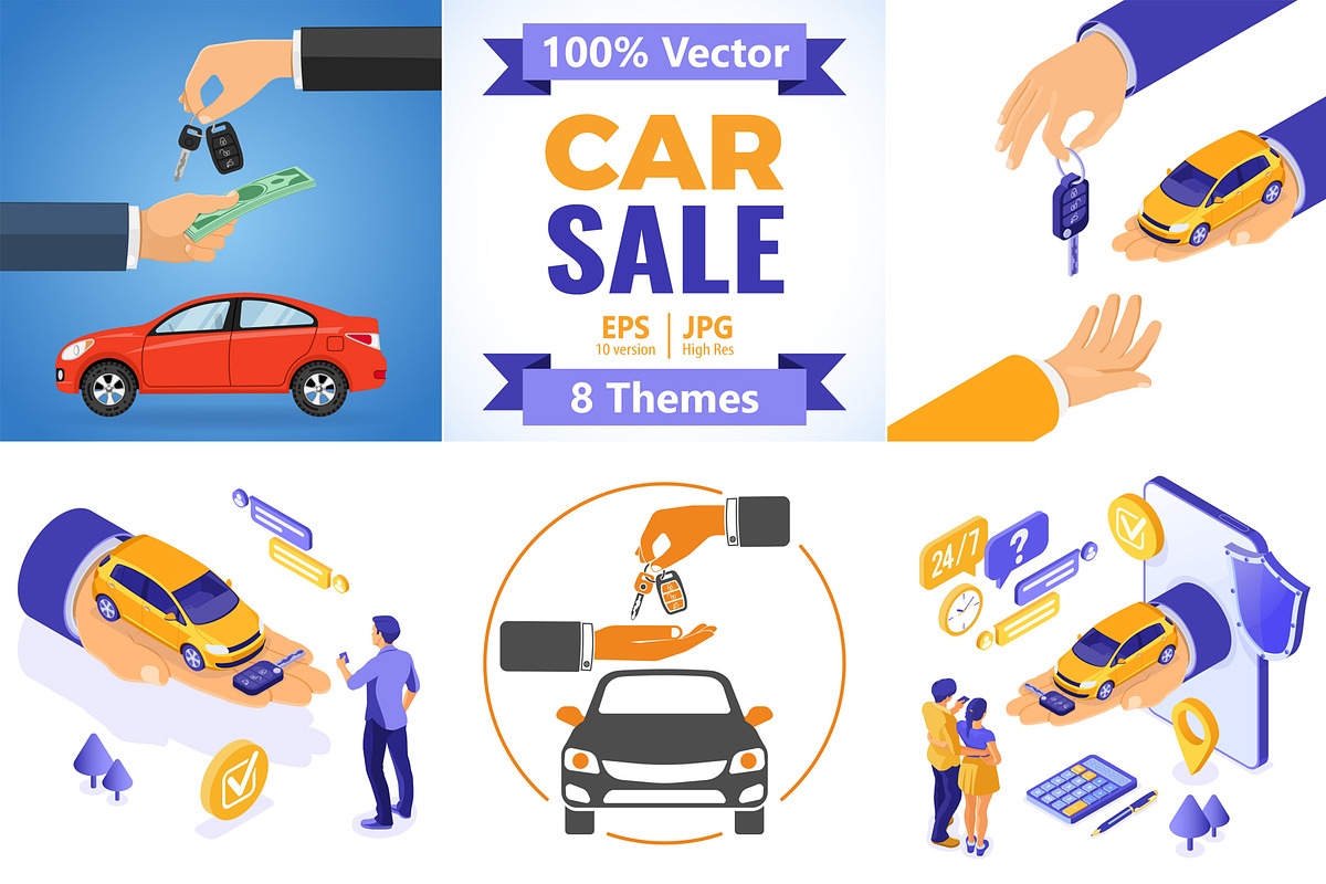 Car Sale Sharing Rent, an Object Illustration by TAlex (Photo 1 of 6)