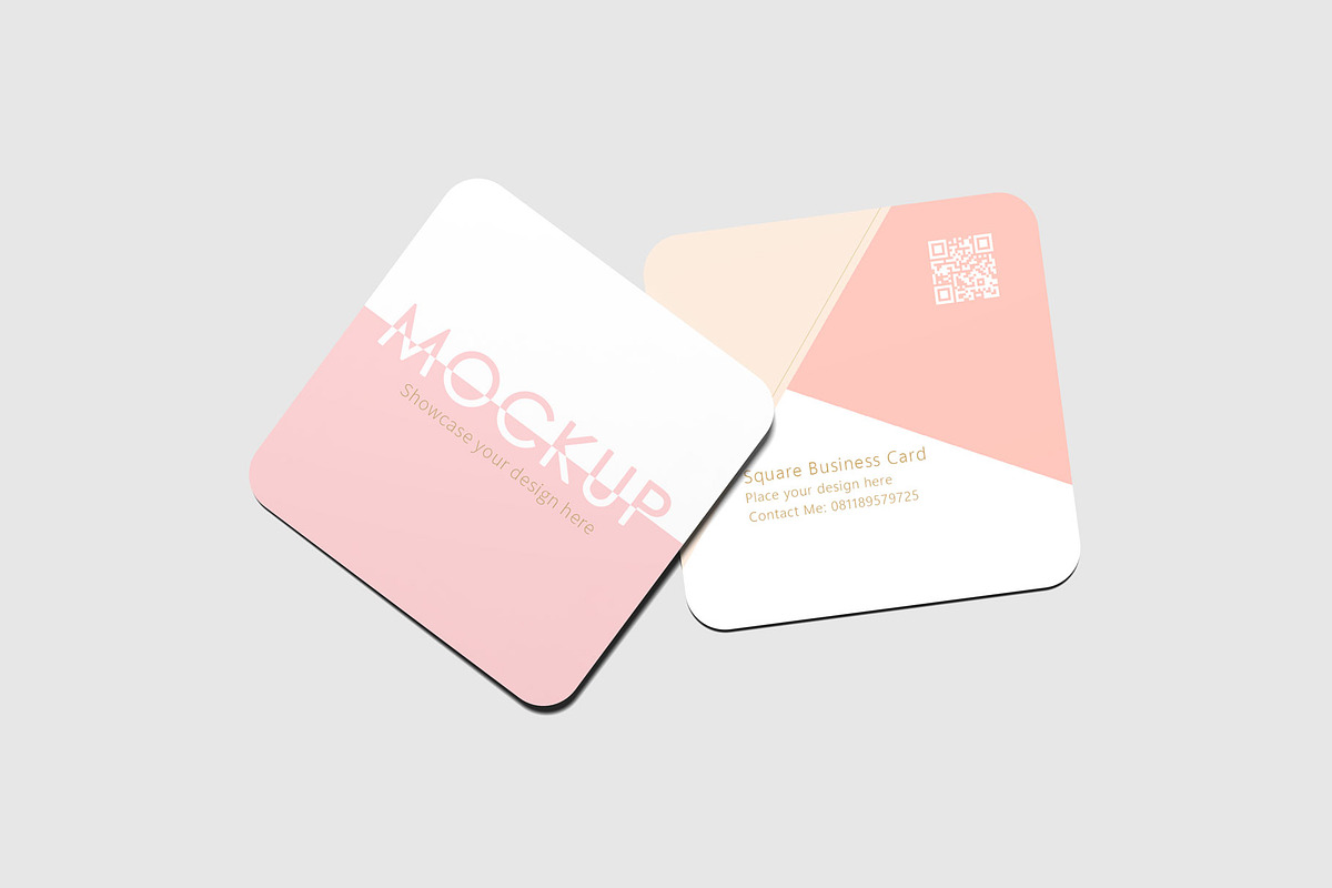 Square Business Card Mock-up, a Books & Magazine Mockup by pixiegraphics (Photo 5 of 15)