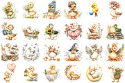 Whimsical Duck Clipart Bundle, a Seasonal Illustration by designcity5 (Thumbnail 2 of 5)